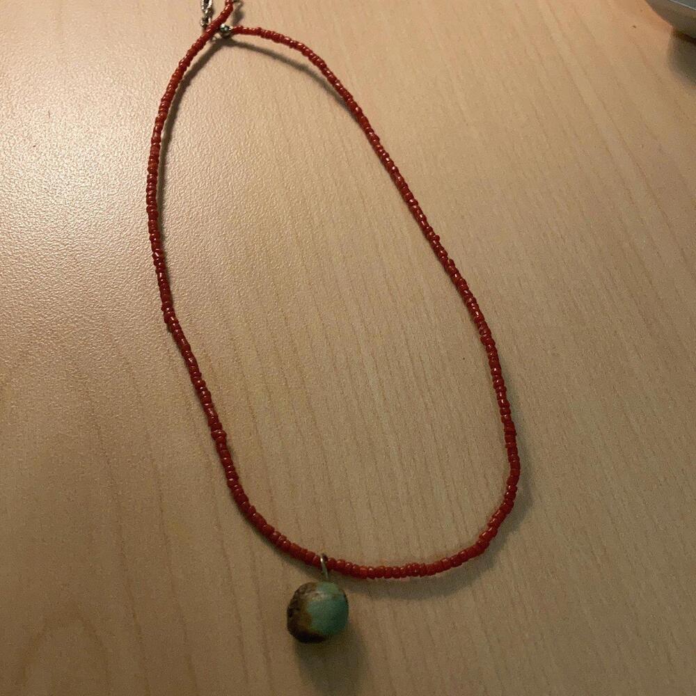 Minimalist Necklace turquoise stone